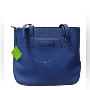 Vera Bradley Lapis Blue Saffiano Satchel - NWT